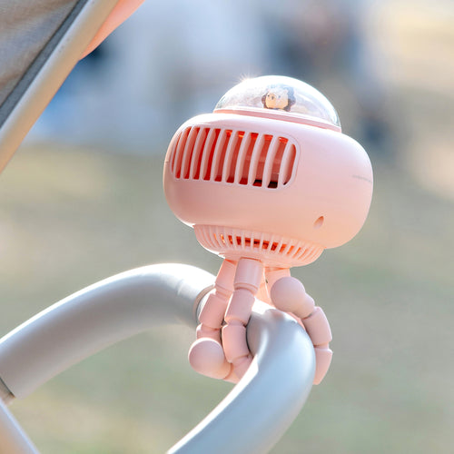 New F37 Stroller Fan Student Dormitory Mute USB Desktop Octopus Children Hand-Held Small Charging Fan