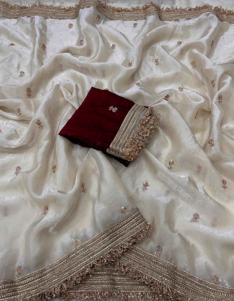 Rajrani Shwetambara Space Silk Saree