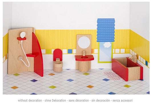 Goki dollhouse furniture bathroom