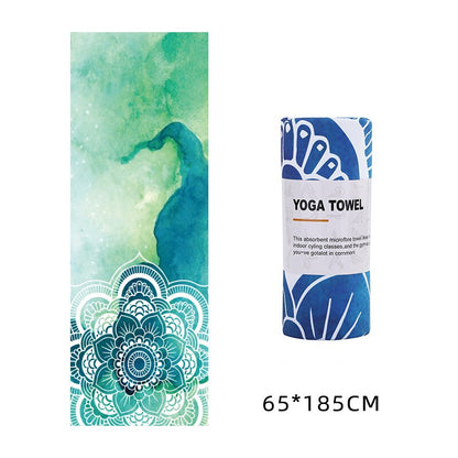 Yoga Towel 183*63cm Printed Yoga Mat Microfiber Non Slip Sweat Towel Fitness Workout Mat Cover for Pilates Gym Yoga Blankets