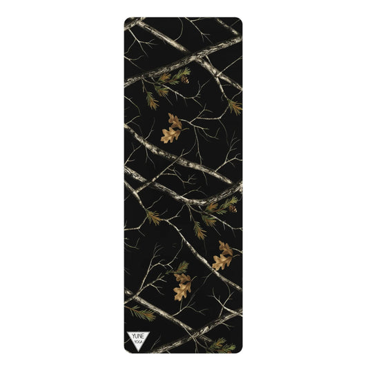 Yoga Mat - Non Slip Rubber Material Black Camo