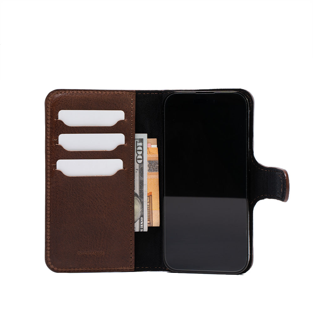 Full-Grain Leather Folio Case Wallet for iPhone 14 Series with MagSafe - Classic 4.0