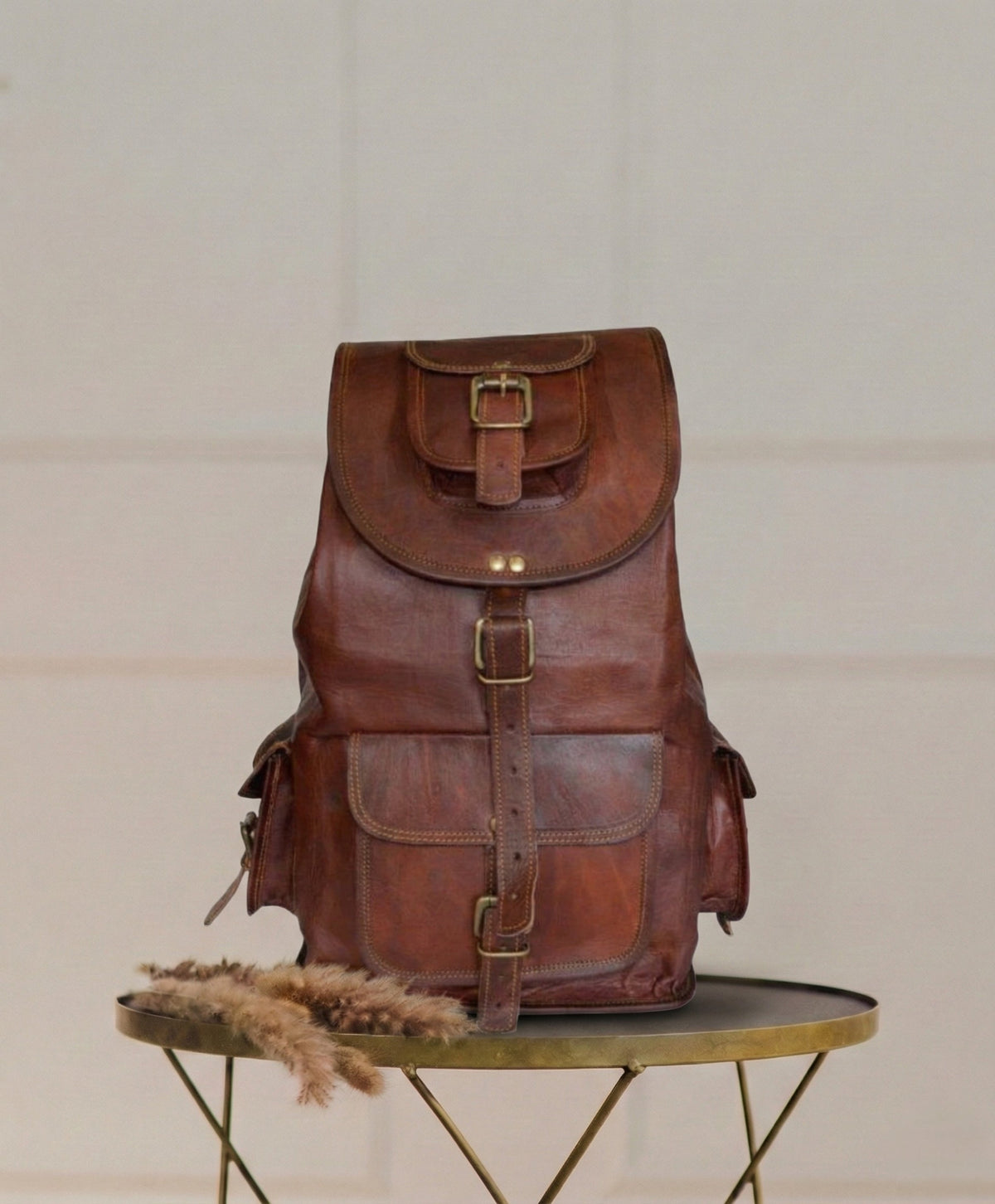 Classic Journey Leather Backpack Pittu