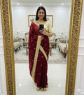Rajsi Crimson Zari Elegance Saree