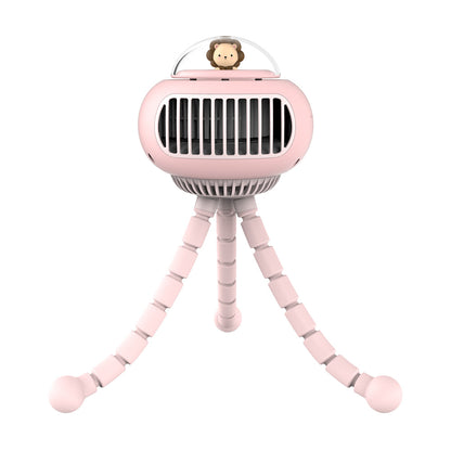 New F37 Stroller Fan Student Dormitory Mute USB Desktop Octopus Children Hand-Held Small Charging Fan