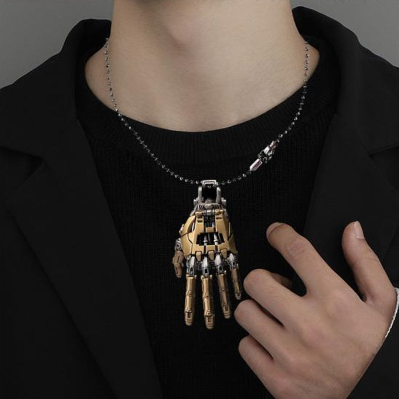 5cm Movable Robot Hand Collectible - Adjustable Mechanical Bionic Hand Charm, Pendant, Ornament for Men, Display Gift