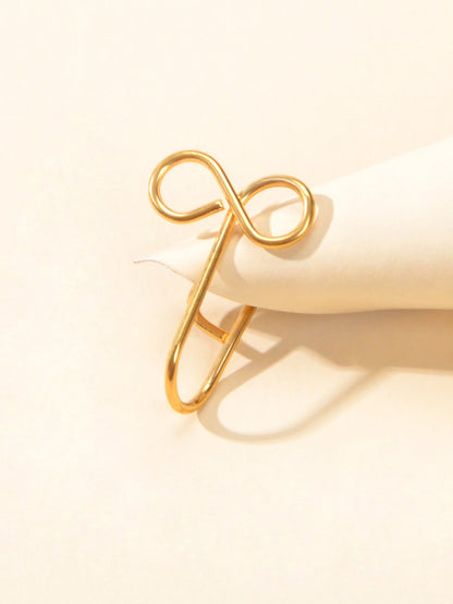 1 pc Faux Lip Ear Nose Gold Infinity Teens Non Piercing Clip On Nose Hoop Rings