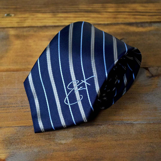 CTR Choose the Right Boys Navy and Grey Adjustable Clip Microfiber Necktie