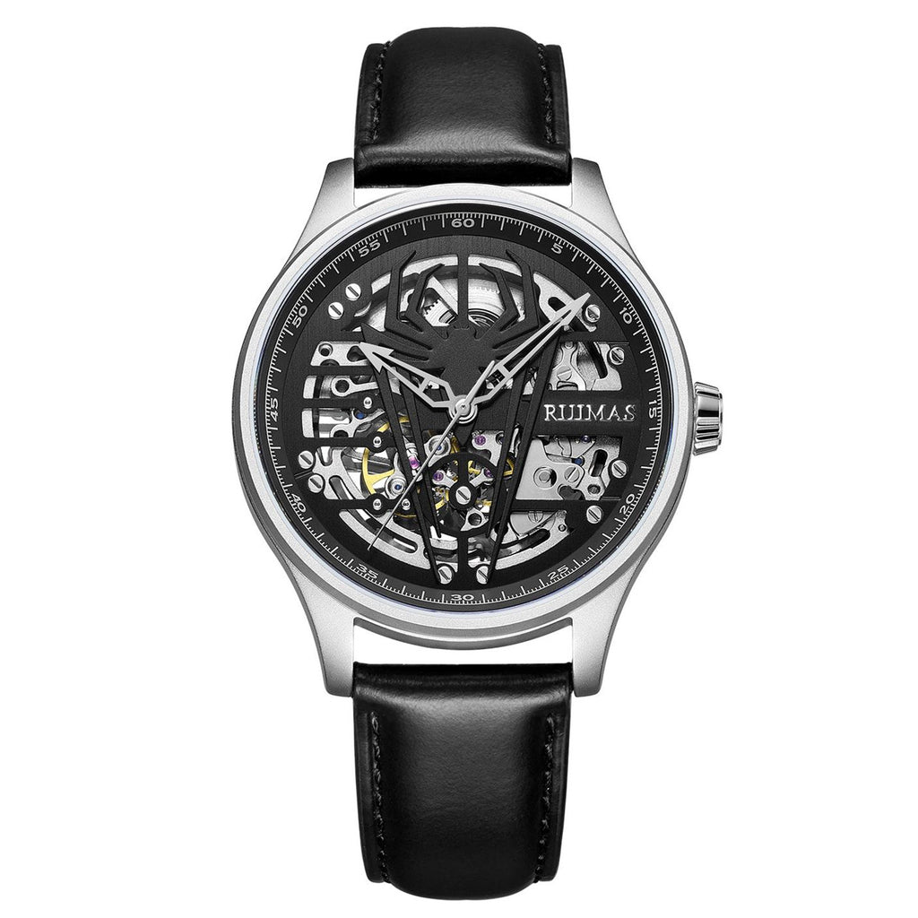 RUIMAS Mens Watches Leather Sports Watches Men's Army Military Wrist Watch Automatic Mechanical Male Clock Reloj Hombre 6787