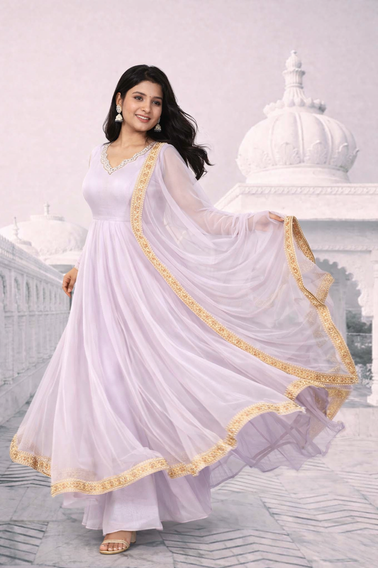 Shagun Lilac Anarkali Suit Set