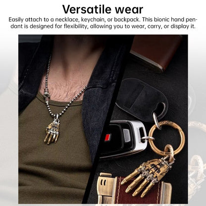 5cm Movable Robot Hand Collectible - Adjustable Mechanical Bionic Hand Charm, Pendant, Ornament for Men, Display Gift