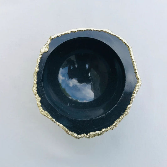 Black Agate Geode Nut/trinket/Jewellery Bowl