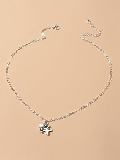 Ladies Jewellery Silver Chain Little Lion Necklace Wholesale Price Accessories