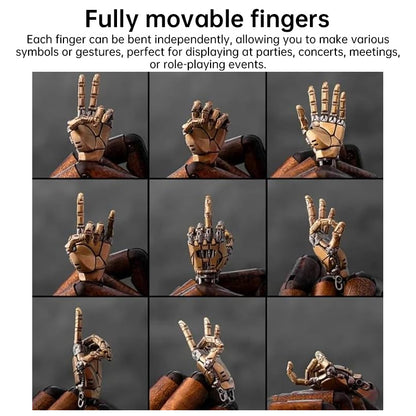 5cm Movable Robot Hand Collectible - Adjustable Mechanical Bionic Hand Charm, Pendant, Ornament for Men, Display Gift