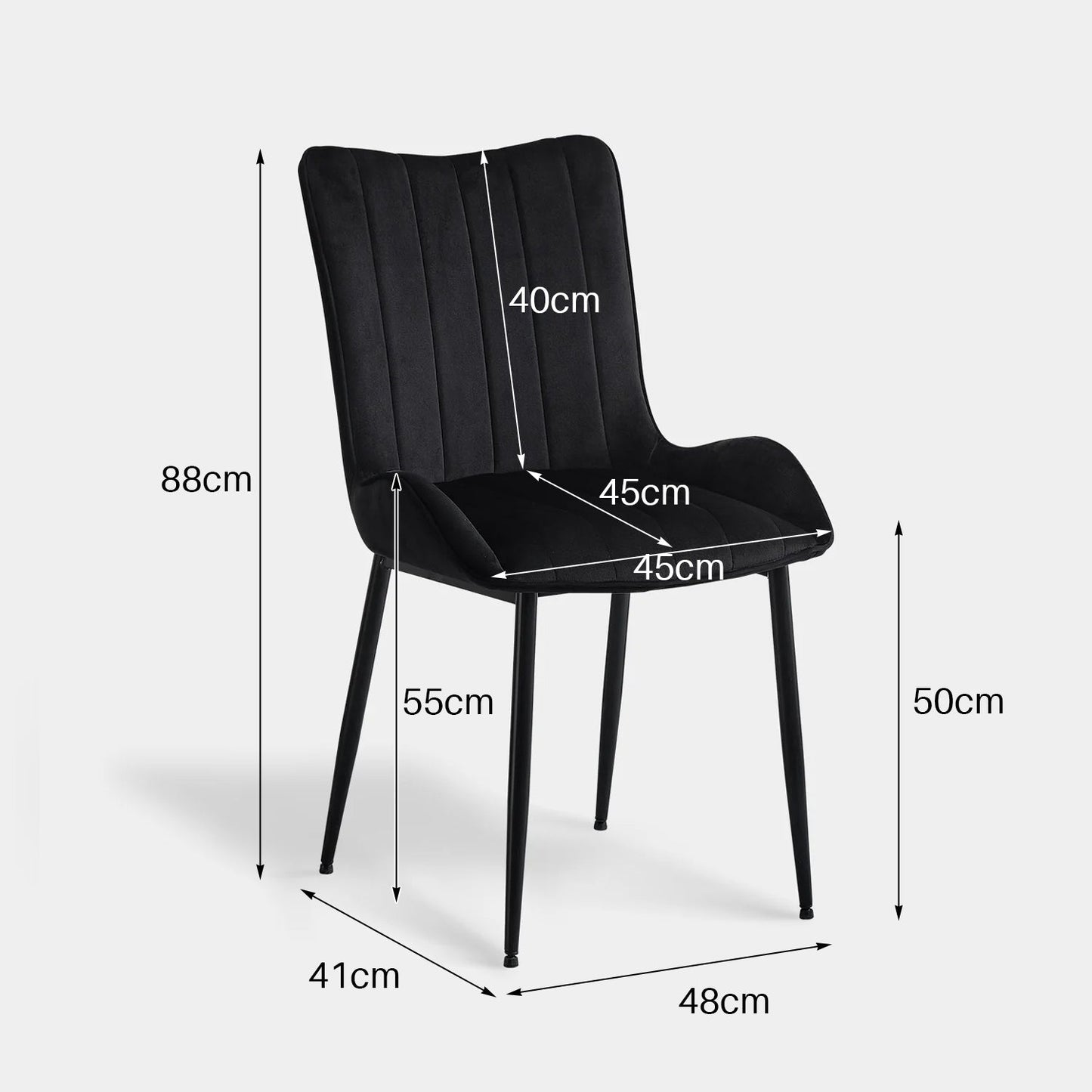 Myra Velvet Dining Chairs [Set of 2]
