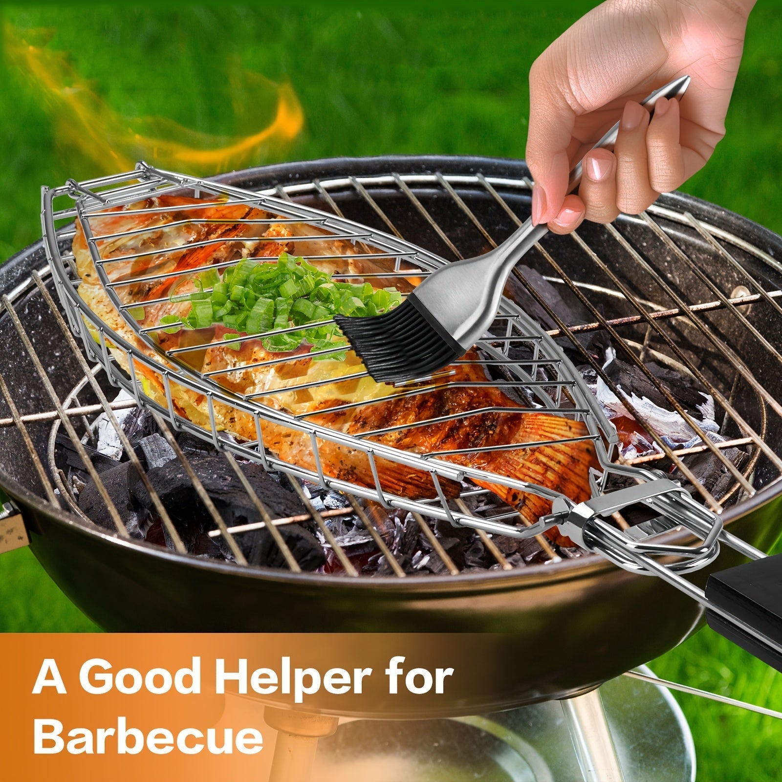 Fish Grilling Basket with Handle