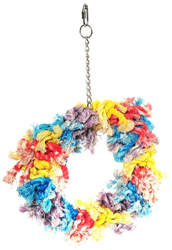 Happy pet parrot flossin ring
