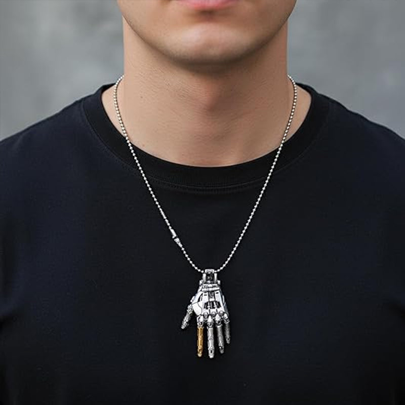 5cm Movable Robot Hand Collectible - Adjustable Mechanical Bionic Hand Charm, Pendant, Ornament for Men, Display Gift