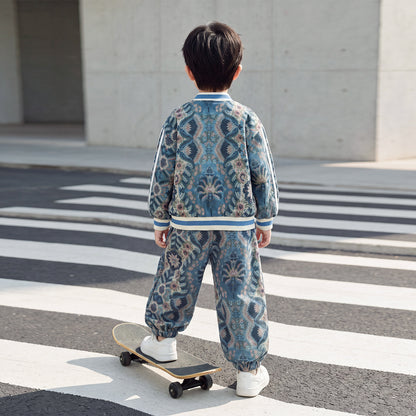 Kids Boys Autumn Two-Piece Set Casual Sports Outfit