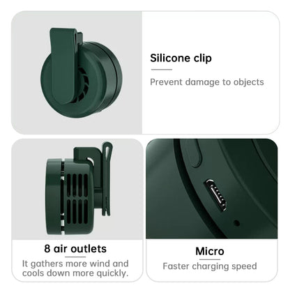Outdoor Clip-On Fan for Camping & Fishing – Portable Bladeless Neck Fan, USB Rechargeable Belt Fan for Hiking & Travel