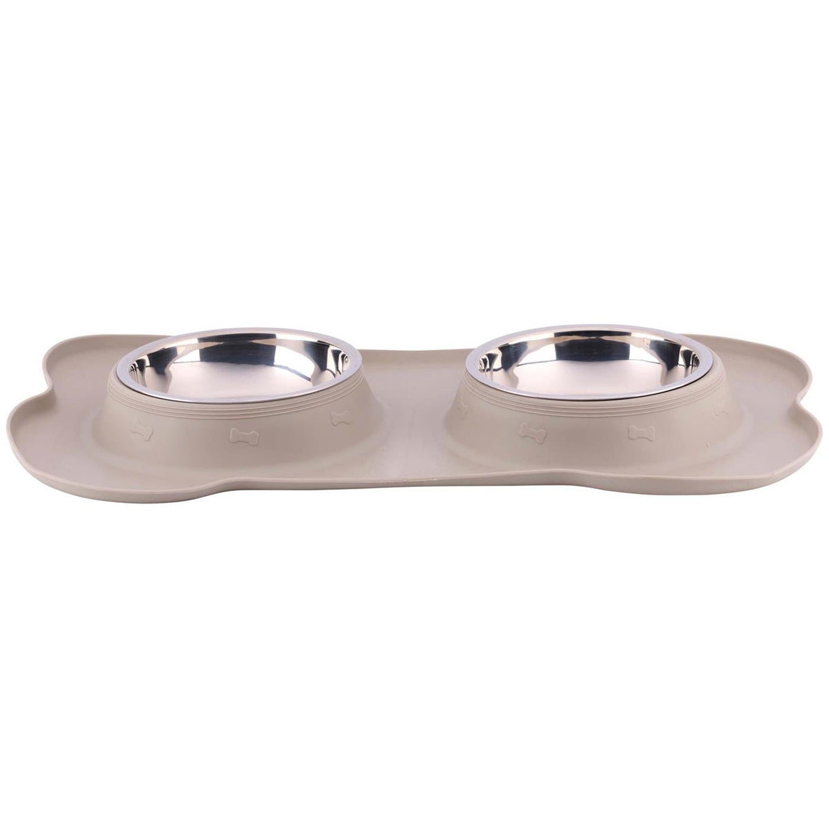 Pet food bowl with mat and steel bowl 45x27 duo