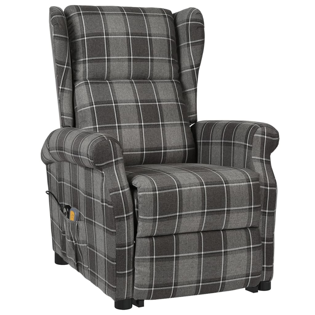 NNEVL Massage Stand-up Reclining Chair Grey Fabric