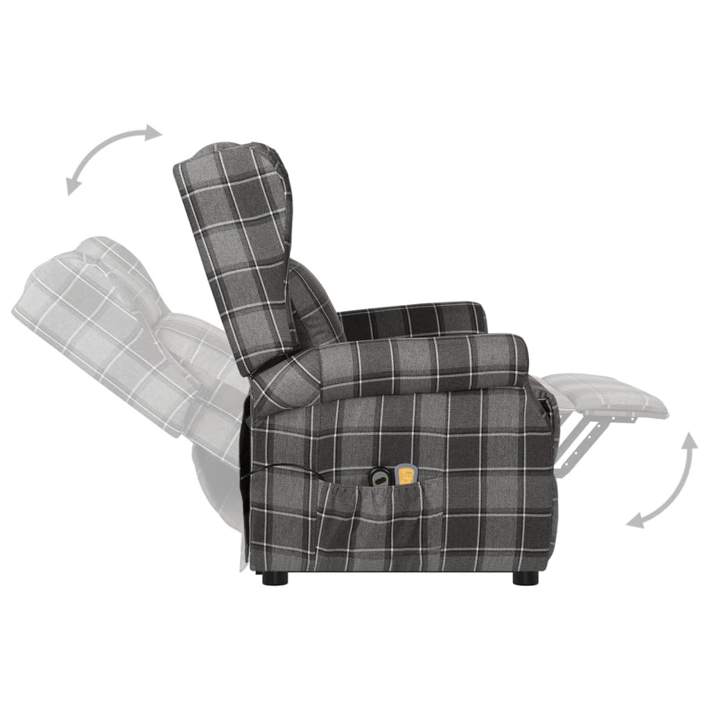NNEVL Massage Stand-up Reclining Chair Grey Fabric