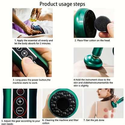 NNETM USB Rechargeable Gua Sha 6-Speed Massage Tool