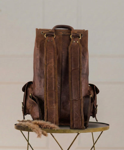 Classic Journey Leather Backpack Pittu
