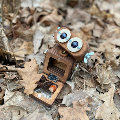 Wooden Robot Toy Deformable Robot Wooden Ornaments Crafts