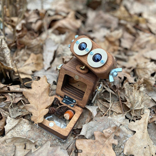 Wooden Robot Toy Deformable Robot Wooden Ornaments Crafts