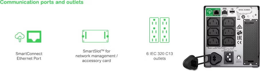APC Smart-UPS 750 VA, 500 W, Line-Interaktiv USV