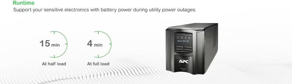 APC Smart-UPS 750 VA, 500 W, Line-Interaktiv USV