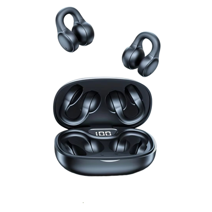AIR Active 3.0 Matte Black Sport Earbuds (Open Ear True Wireless Headphones)