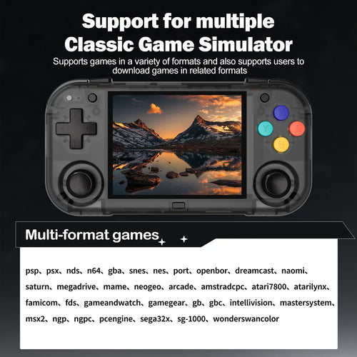 Handheld Retro Gaming Console with 2.8'' IPS Screen – Crystal Black