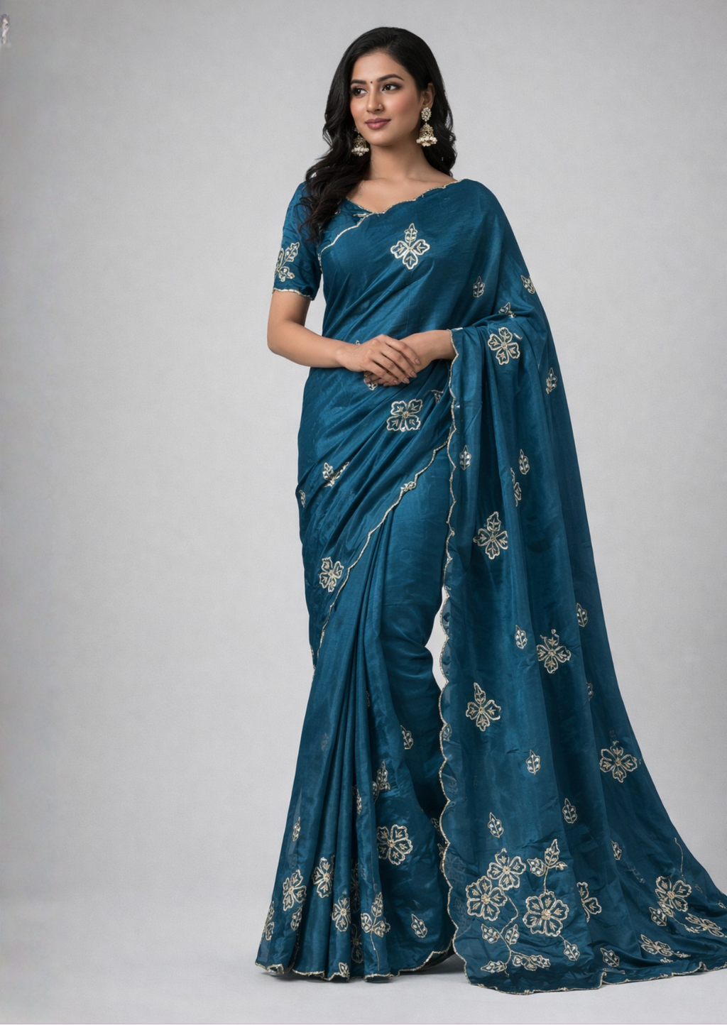 NeelSundari Khatli Handcrafted Silk Saree