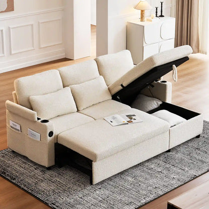 Clarkson 3-Seater Boucle Sofa Bed