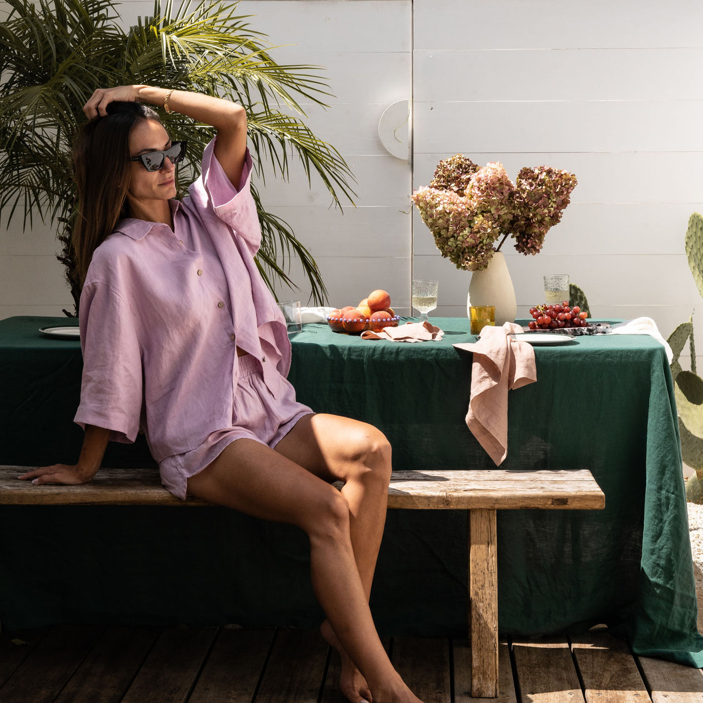 Jade Linen Table Cloth