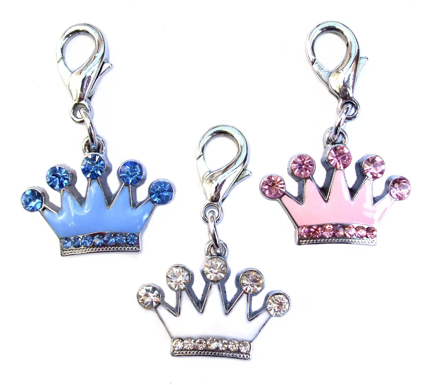 Prince Crystal Enamel Crown Charm