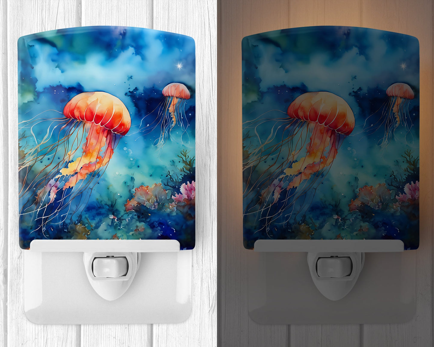 Jellyfish Ceramic Night Light
