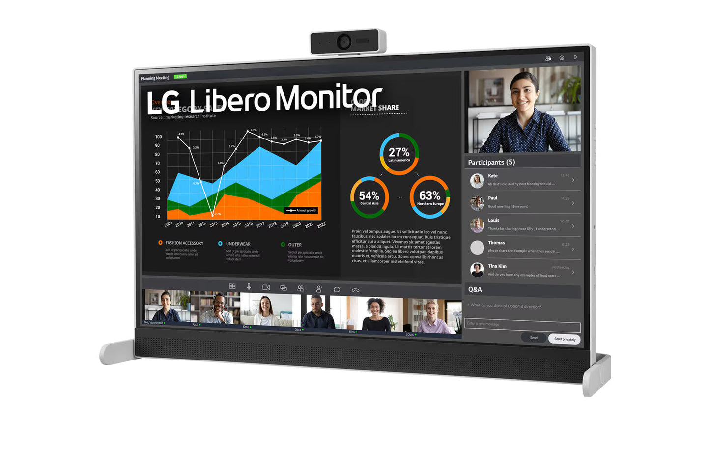 LG 27BQ70QC-S 27 1440p HDR Libero Monitor