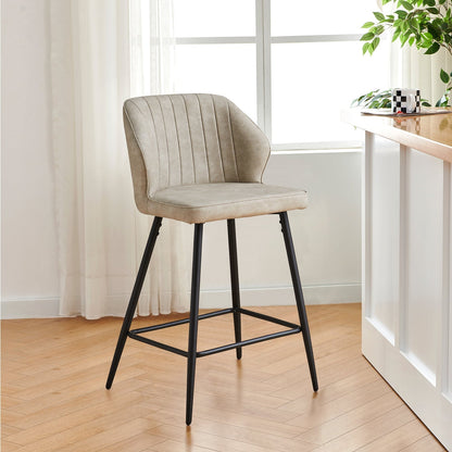 Danforth Faux Leather Bar Stool [65cm] [Set of 2]