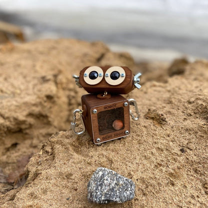 Wooden Robot Toy Deformable Robot Wooden Ornaments Crafts