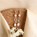 Cutwork Pearl Earrings