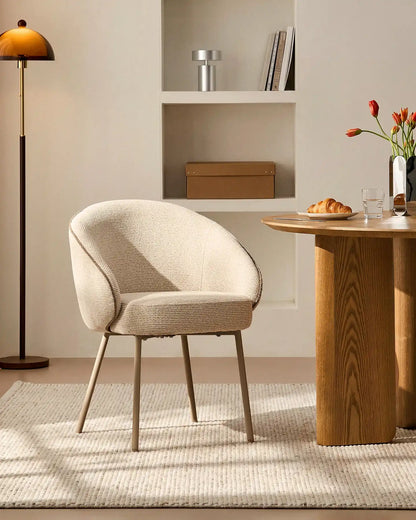 Elowen Cream & Brown Dining Chair