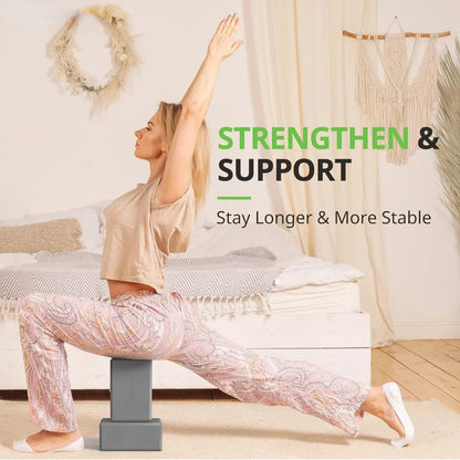 Set of 2 Premium Odor-Resistant Foam Yoga Blocks (Grey)