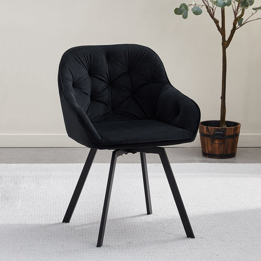 Garvies Velvet Swivel Dining Chairs