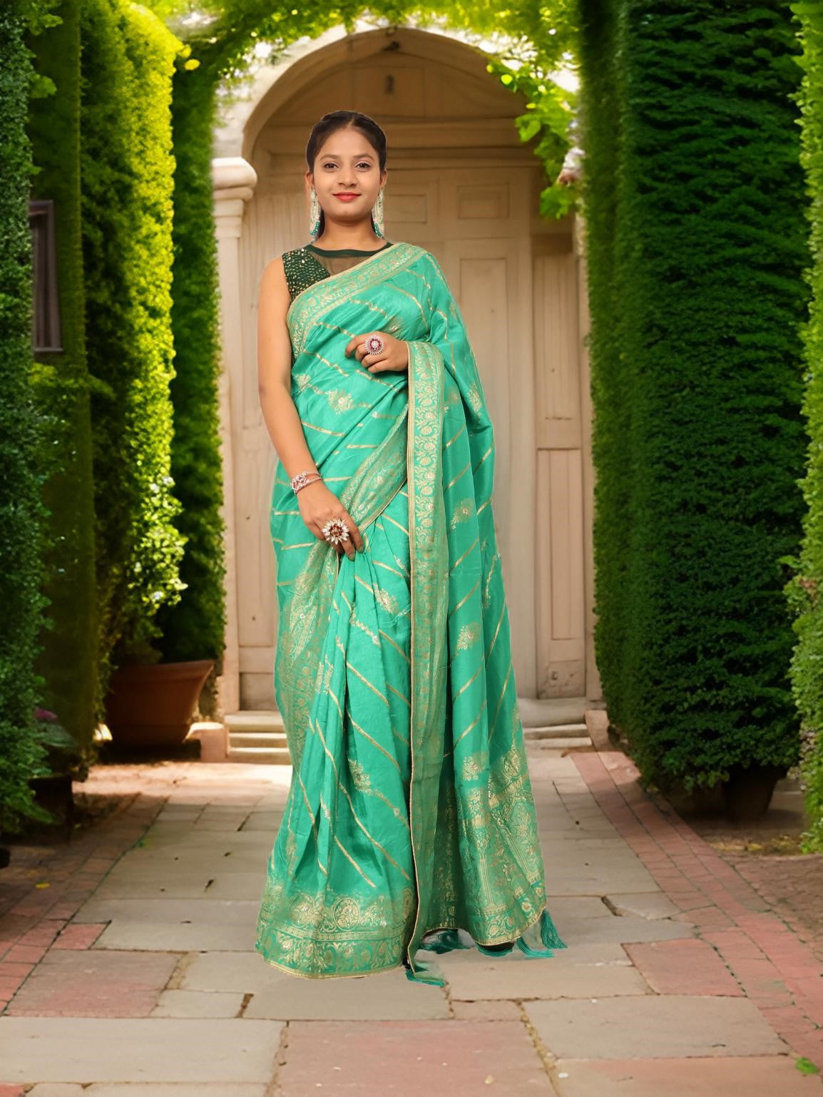 Designer Woven Banarsi Saree by Shreekama