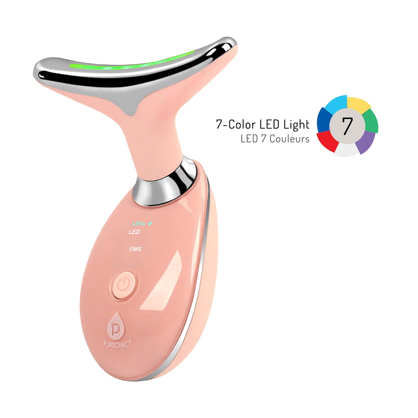Pursonic 7-in-1 LED Light Therapy Face Mask & LED Light Sculpting Wand