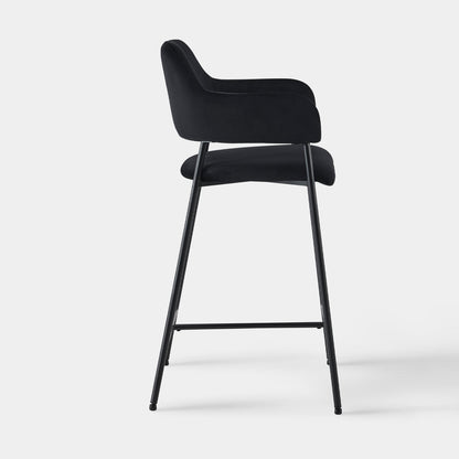 Lukka Velvet Bar Stool [65cm][Set of 2]